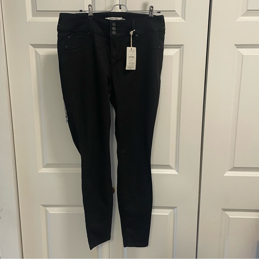 Torrid Black Jeggings with Button Detail